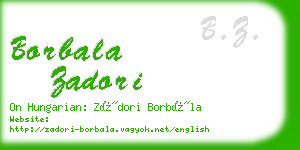 borbala zadori business card